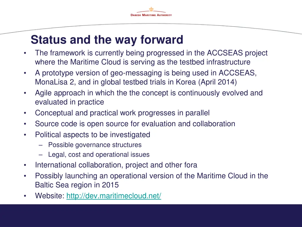 status and the way forward the framework