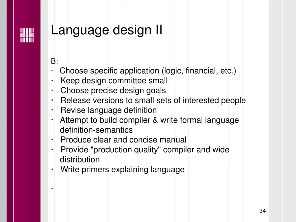 language design ii