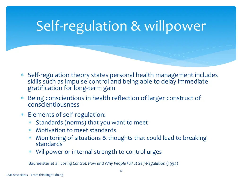 self regulation willpower