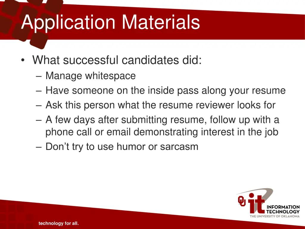 application materials 1