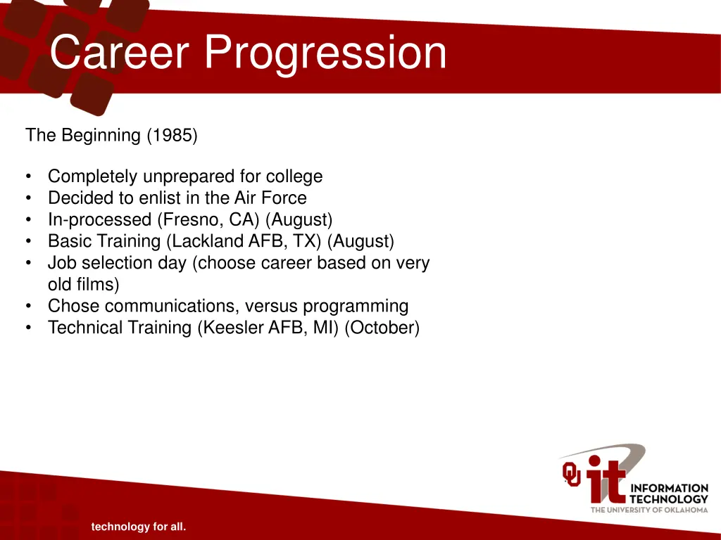 career progression 2
