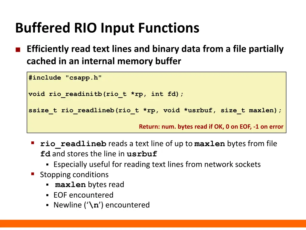 buffered rio input functions