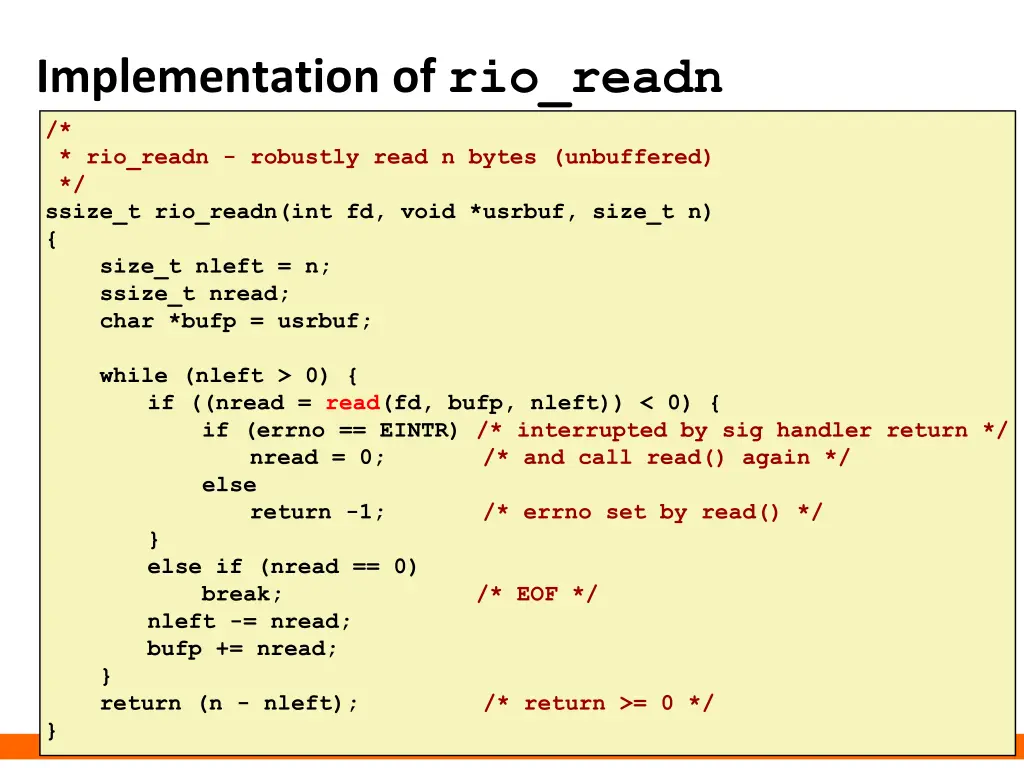 implementation of rio readn rio readn robustly