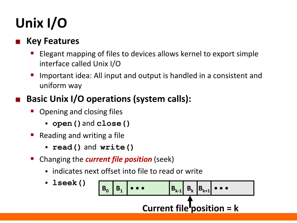 unix i o