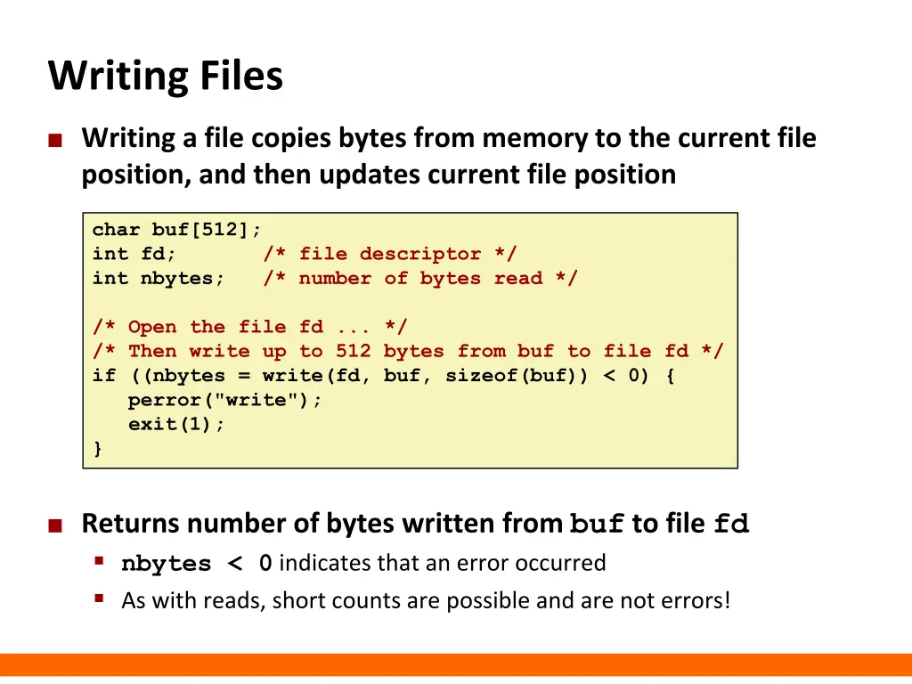 writing files