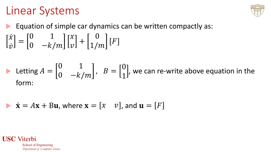 linear systems