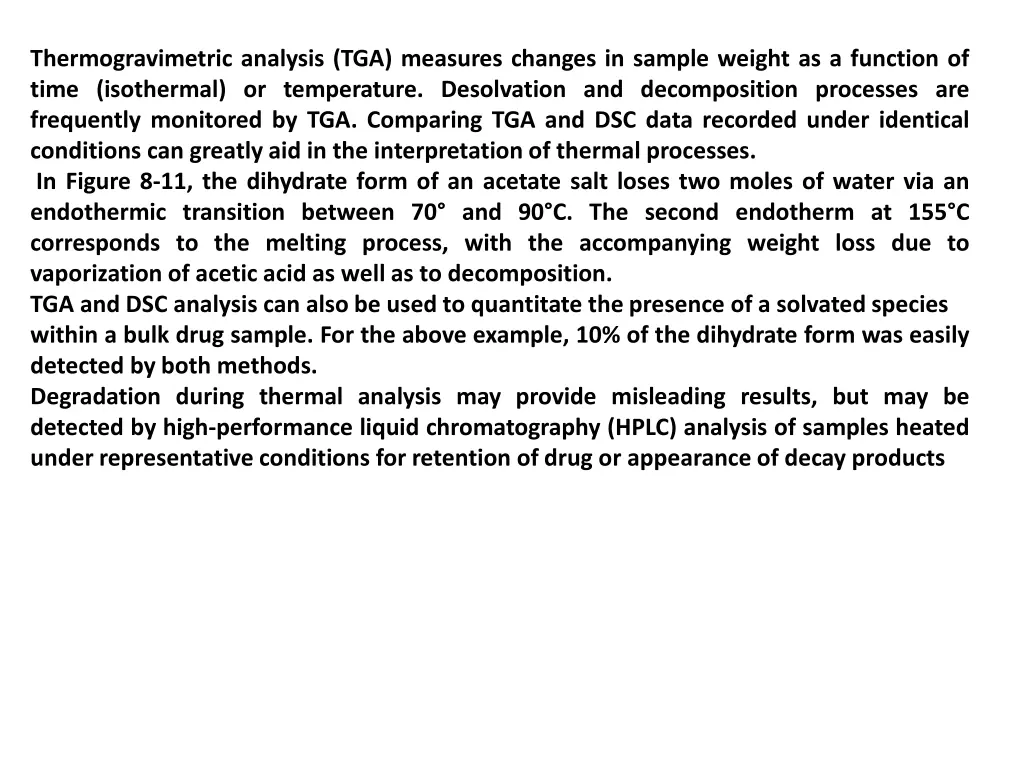 thermogravimetric analysis tga measures changes