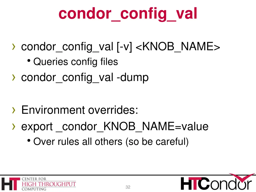 condor config val
