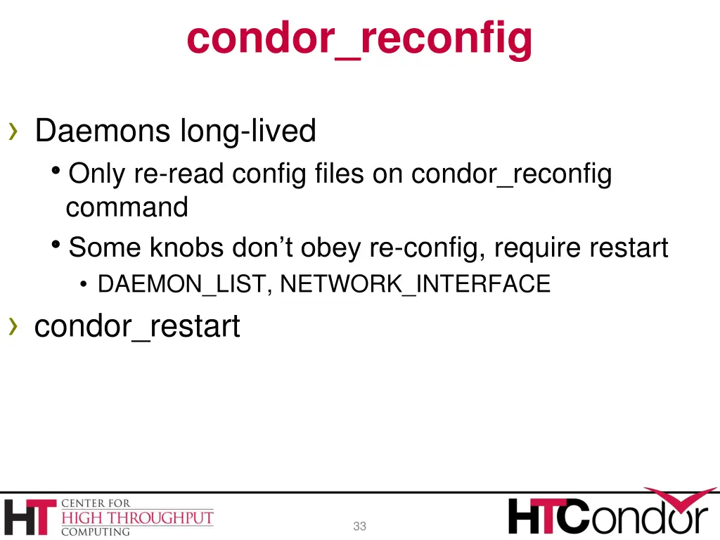 condor reconfig