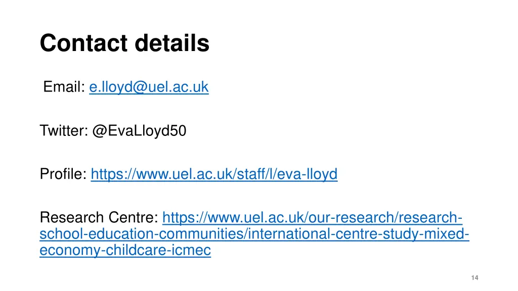 contact details