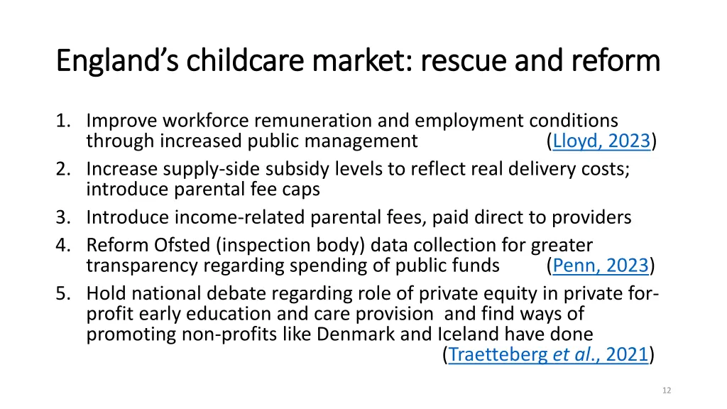 england s childcare market rescue and reform