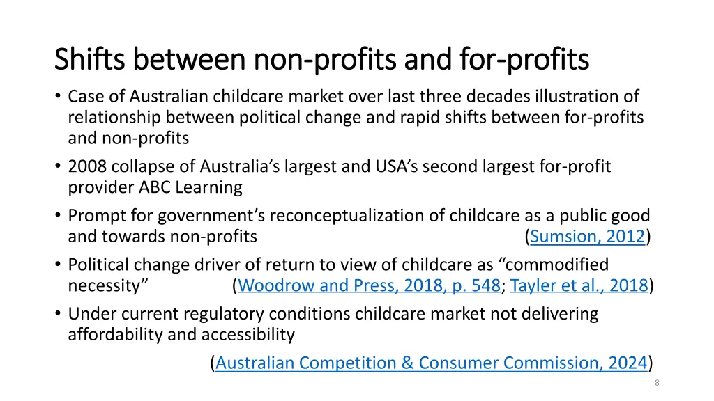shifts between non shifts between non profits