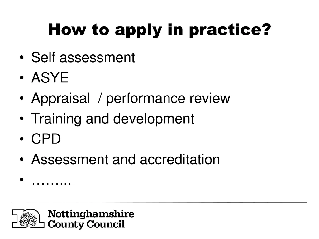 how to apply in practice