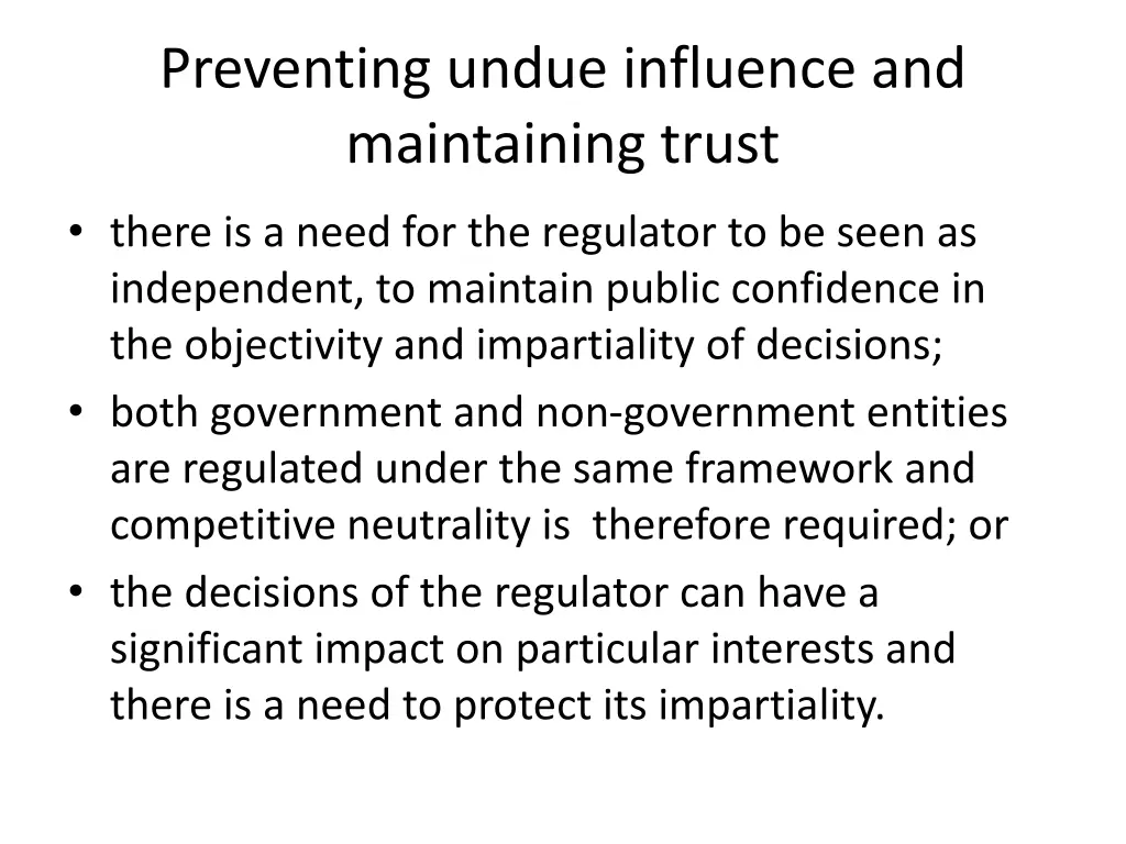 preventing undue influence and maintaining trust 1
