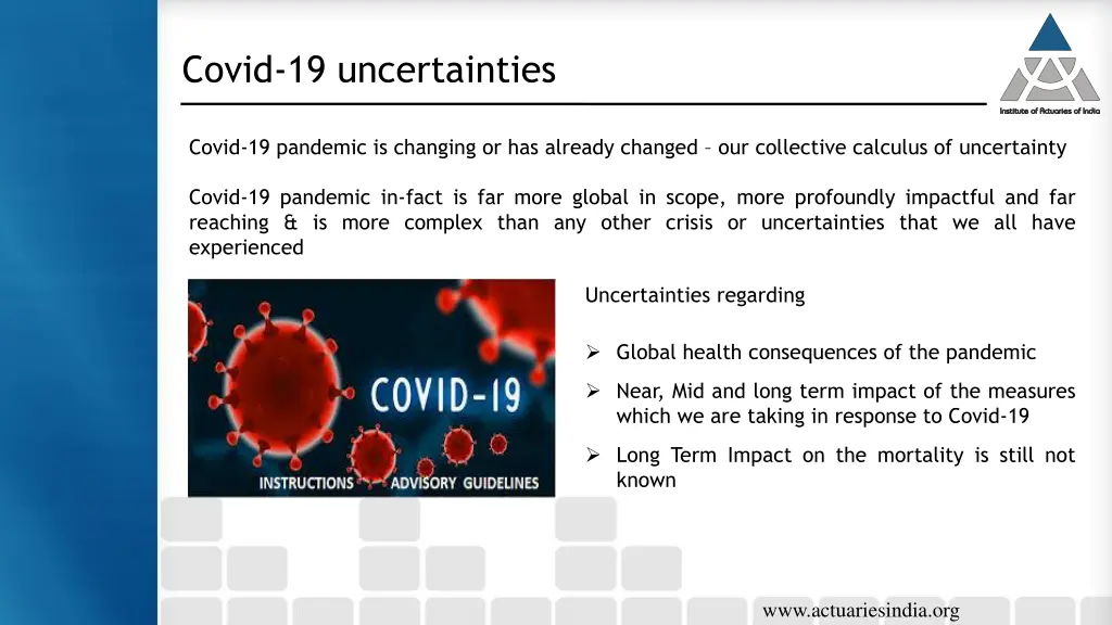 covid 19 uncertainties