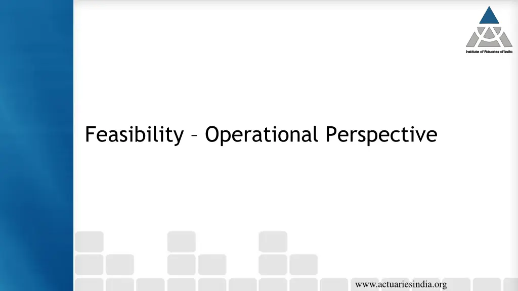 feasibility operational perspective