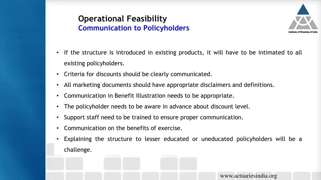 operational feasibility communication