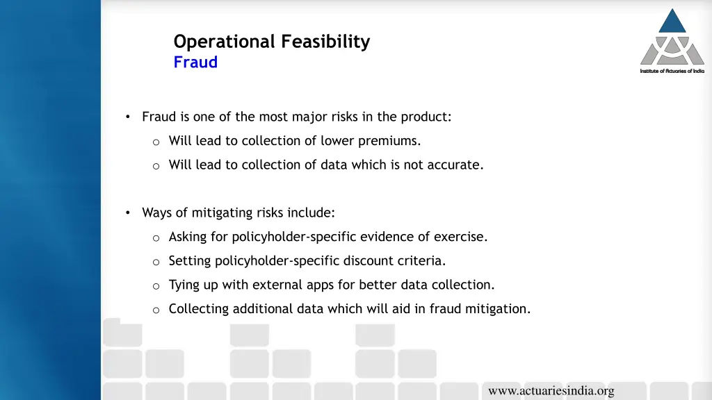 operational feasibility fraud