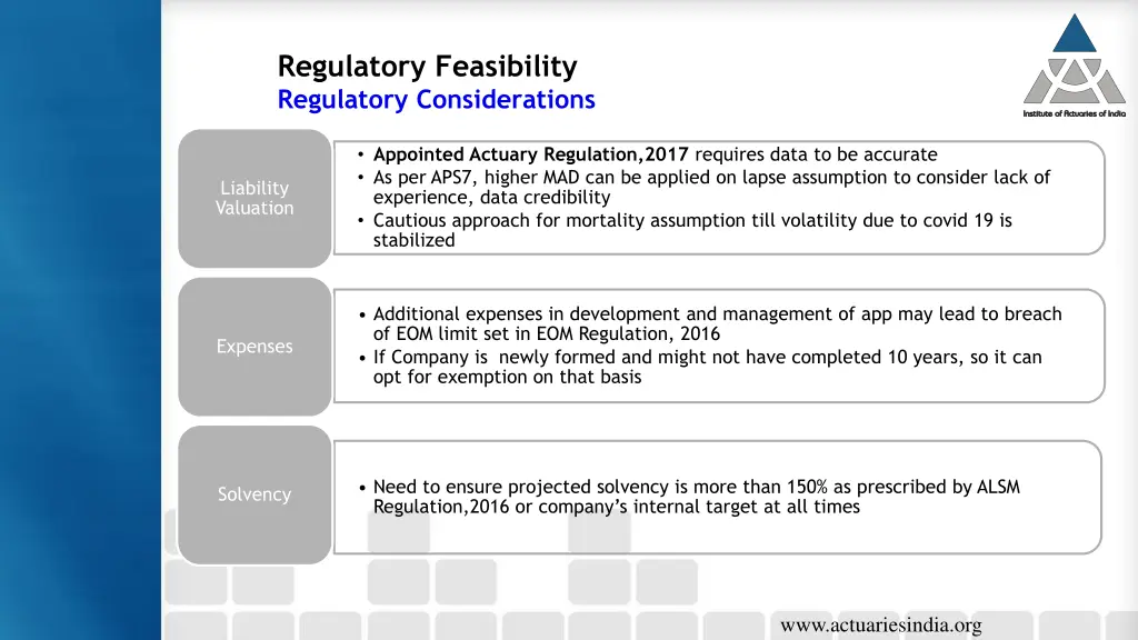 regulatory feasibility regulatory considerations 1