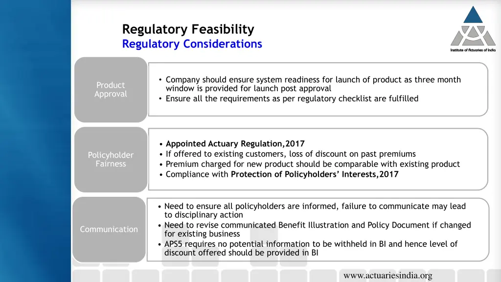 regulatory feasibility regulatory considerations
