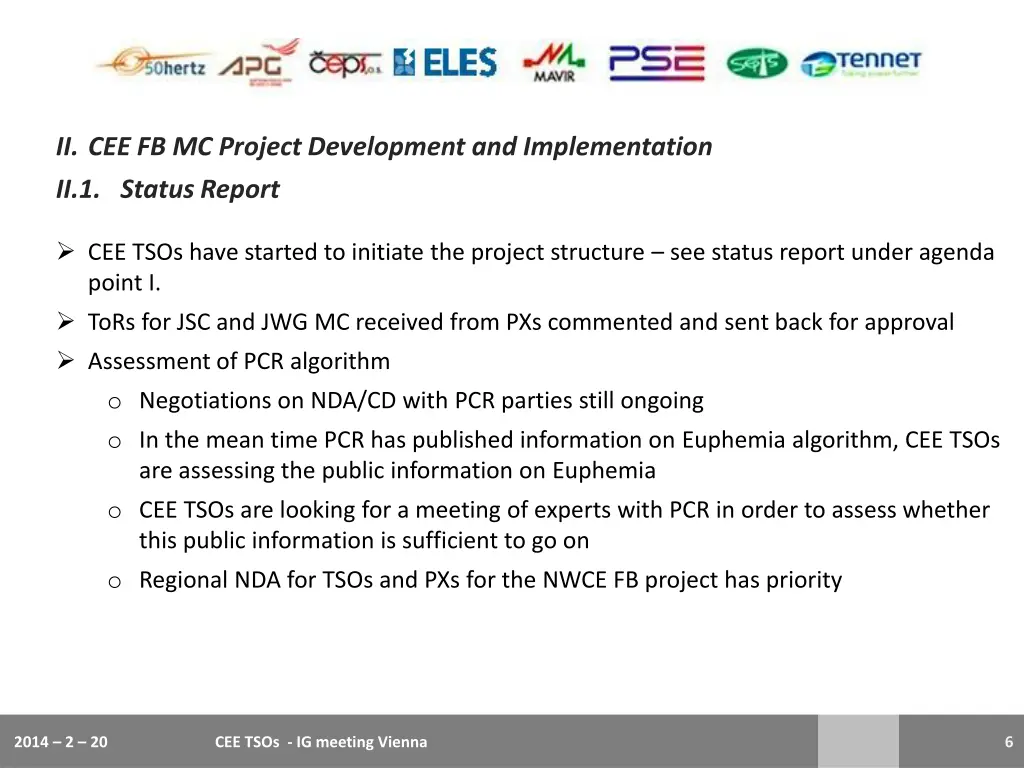 ii cee fb mc project development