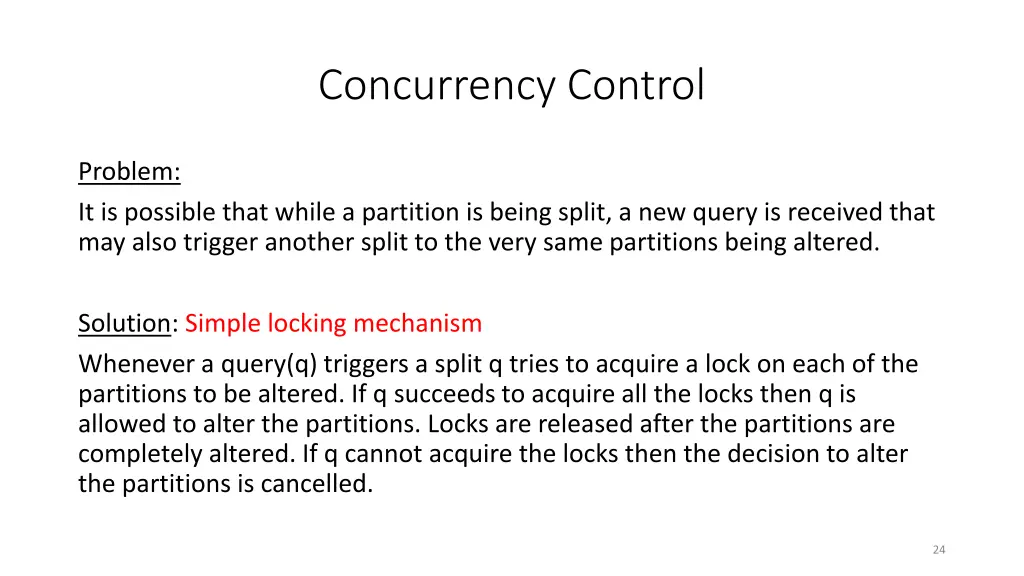 concurrency control