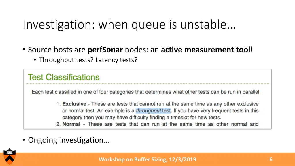 investigation when queue is unstable