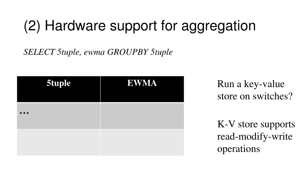 2 hardware support for aggregation