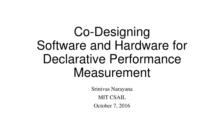 co designing software and hardware