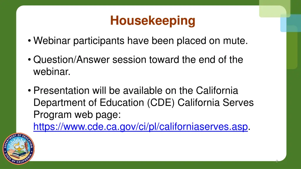 housekeeping
