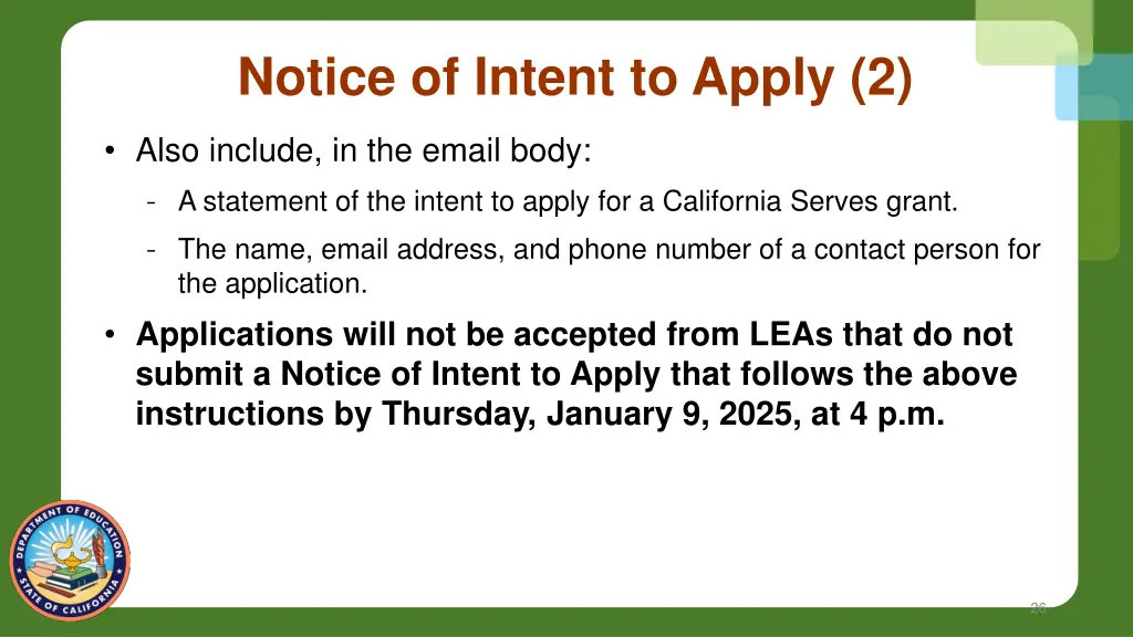 notice of intent to apply 2