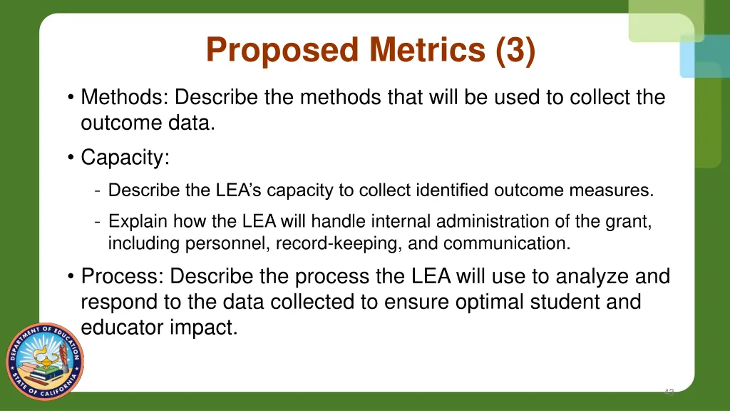 proposed metrics 3