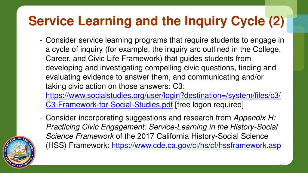 service learning and the inquiry cycle 2