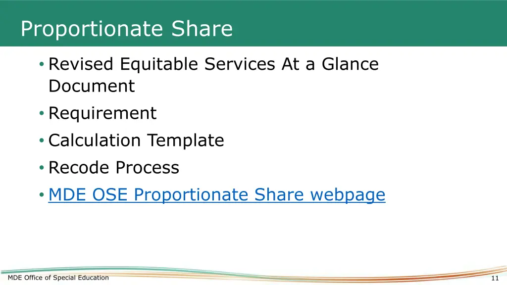 proportionate share