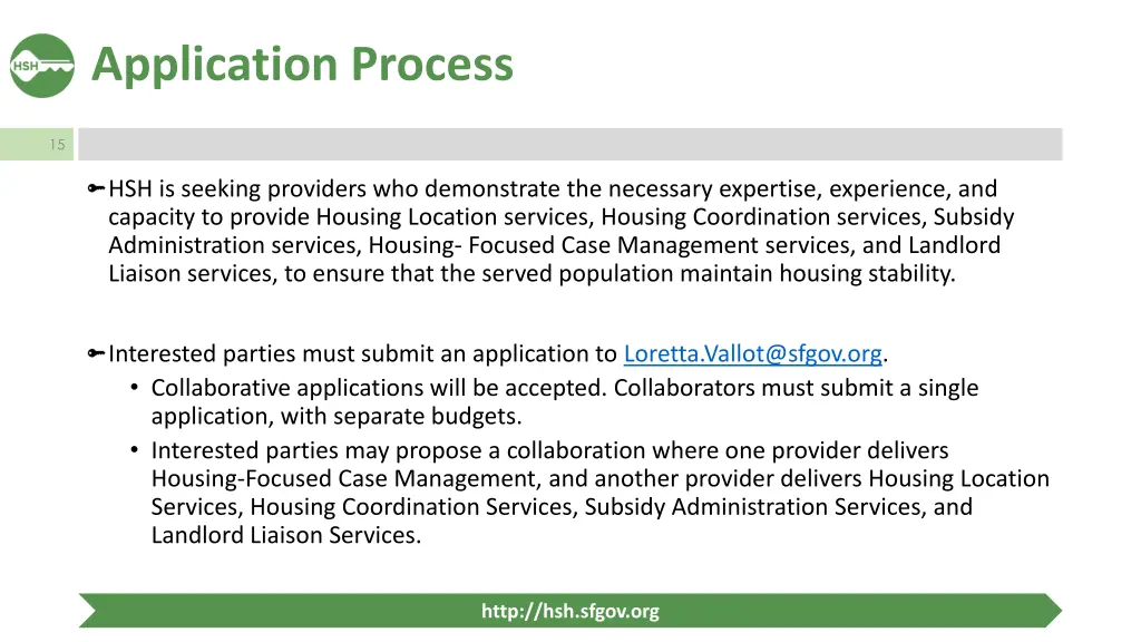 application process