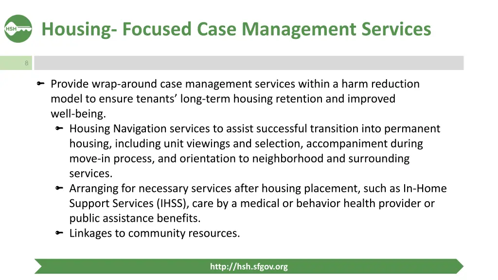 housing focused case management services
