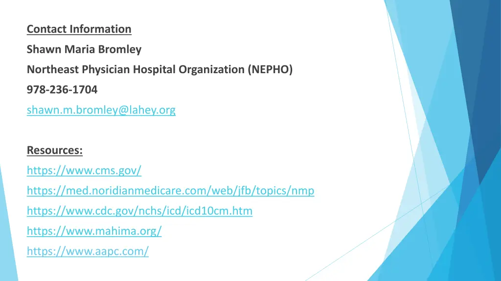 contact information