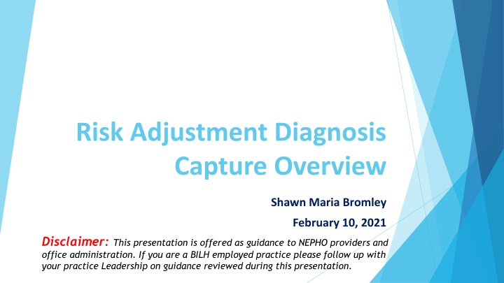 risk adjustment diagnosis capture overview
