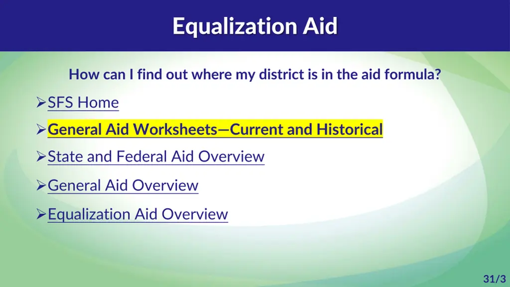 equalization aid
