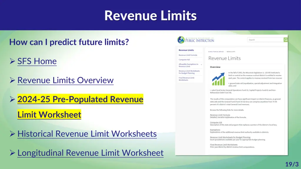 revenue limits 1