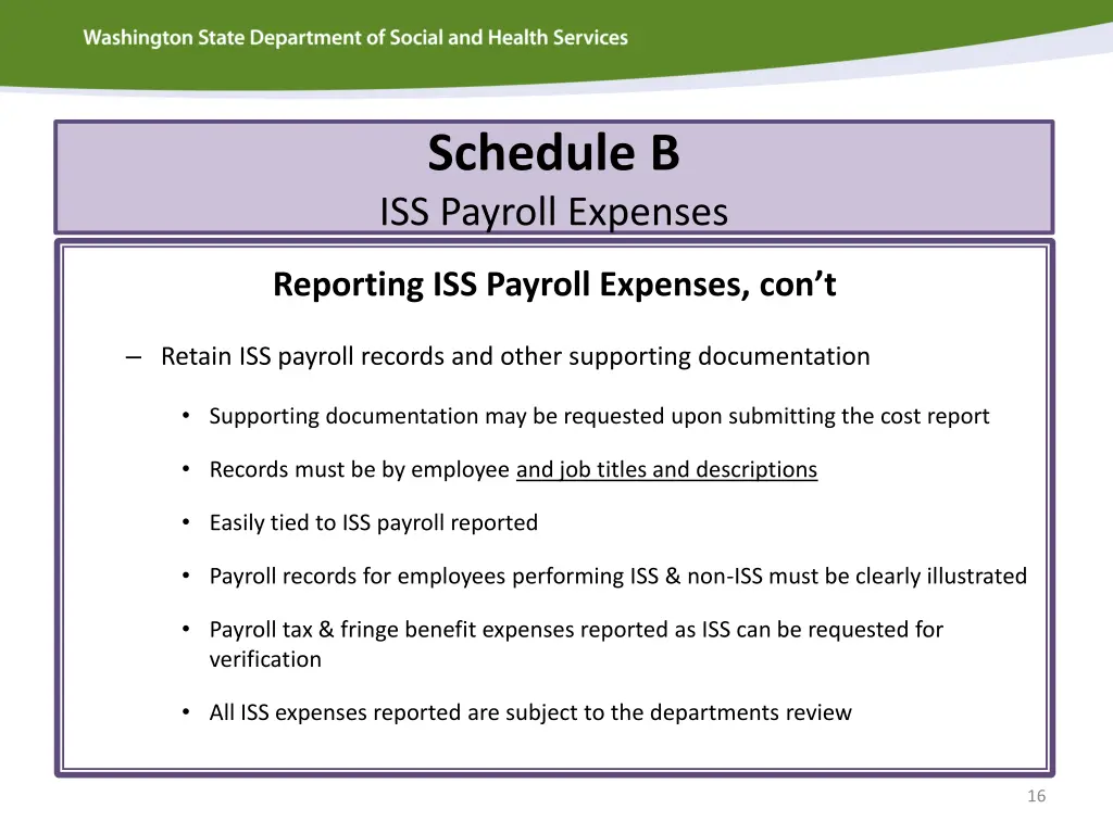 schedule b iss payroll expenses 6