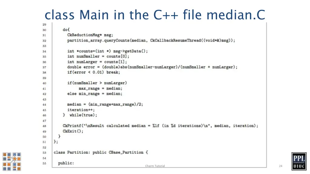 class main in the c file median c 1