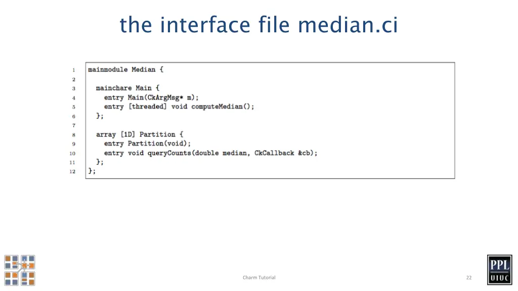 the interface file median ci