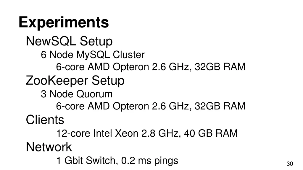 experiments newsql setup 6 node mysql cluster