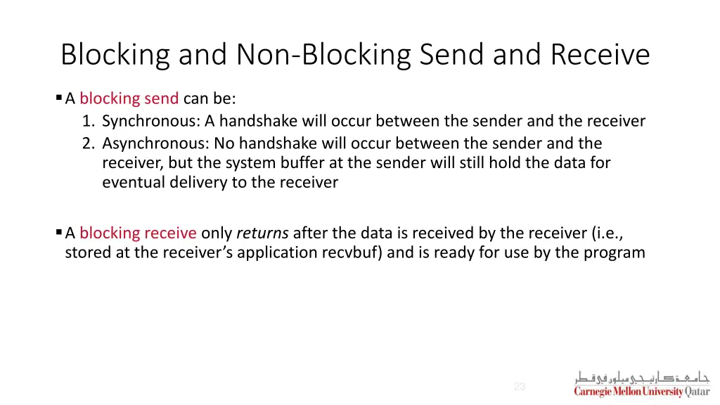 blocking and non blocking send and receive 2