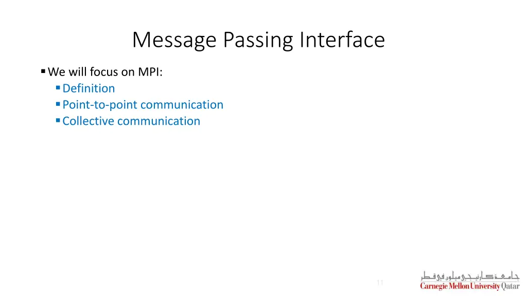 message passing interface