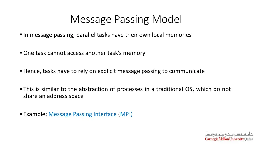 message passing model