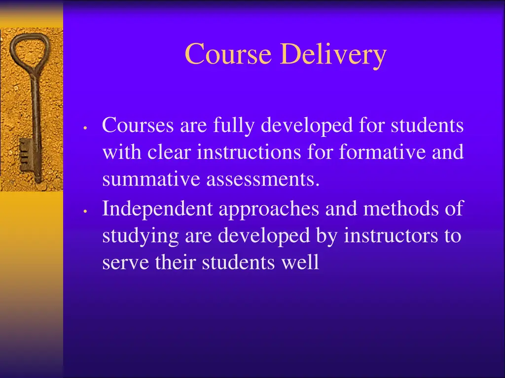 course delivery