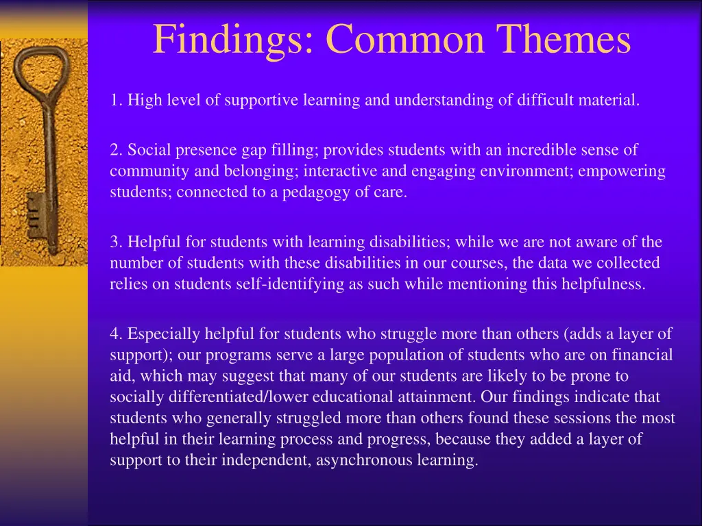 findings common themes