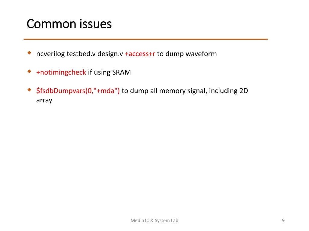 common issues common issues